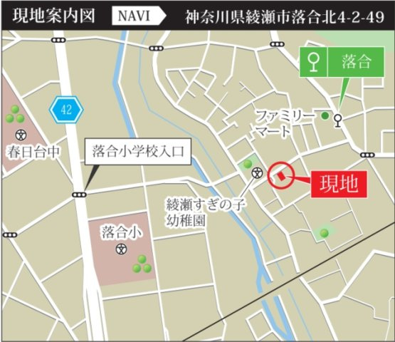 綾瀬市落合北　2区画の地図