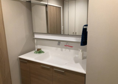 【独立洗面台】 | プラザシティ相模大野４号棟 | 洗面化粧台では顔を洗ったり、身だしなみを整えることが本来の使い方ですが、用途によっては洗面化粧台に求められる機能が違ってくるため、ご自身や家族のライフスタイルに合ったものを選ぶことをおすすめ致します。