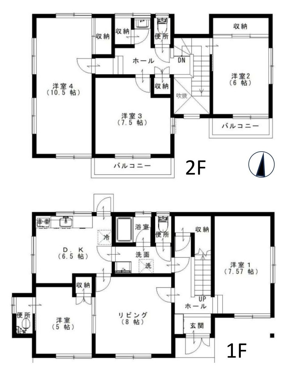 古都鎌倉の風情を感じる旧分譲地内の角地の戸建住宅の間取り