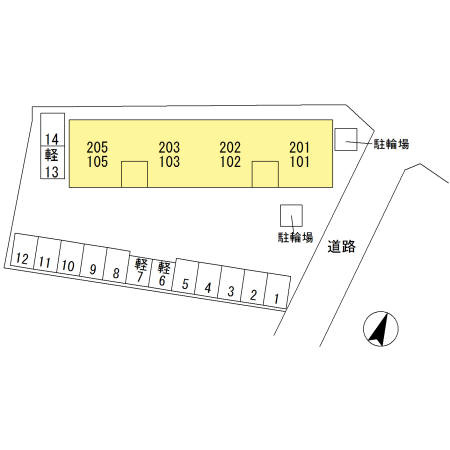 ドルフ東久万の区画図