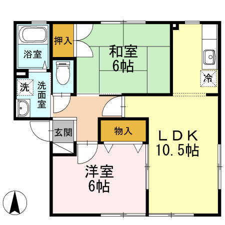 ハイツセリュー Ⅰ棟の間取り