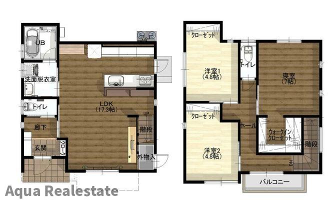 高松市香西北町の中古一戸建の間取り