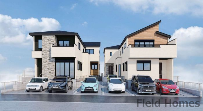 茅ヶ崎市ひばりが丘新築戸建て　1期3号棟の外観パース|外観イメージ「茅ヶ崎市ひばりが丘新築戸建て」