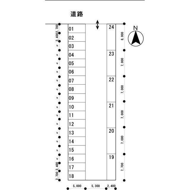 岐阜市鏡島の駐車場の間取り