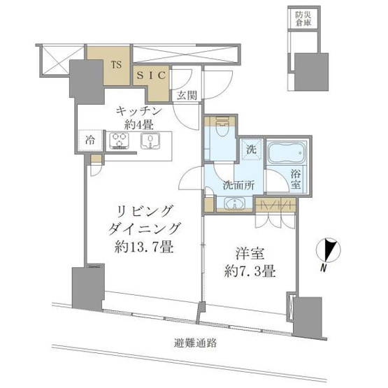 【間取り】 | ＢｒｉｌｌｉａＴｏｗｅｒ堂島