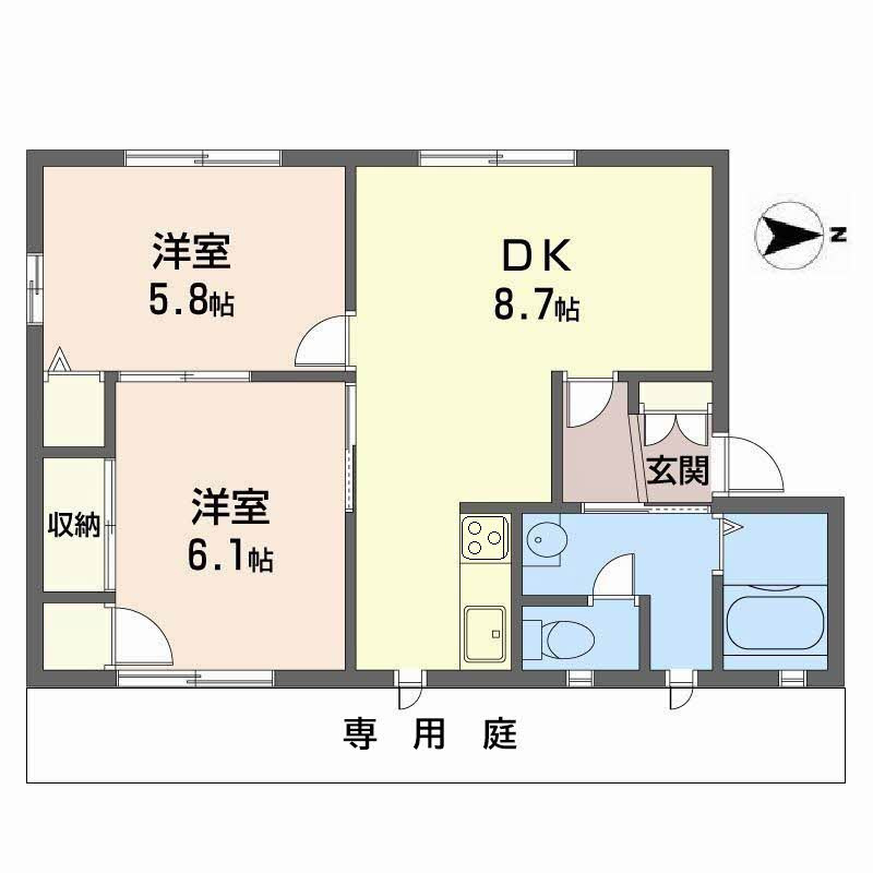 ラヴェール英賀保 A棟の間取り