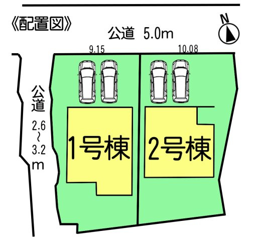 リーブルガーデン常滑市白山町2丁目　1号棟の区画図|○●区画図●○