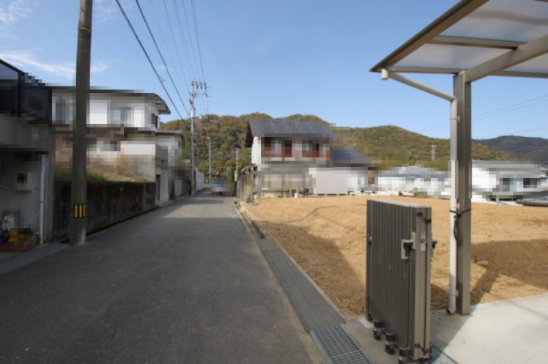 加賀野井　建築条件なし　売土地　Ａ号地（全2区画）の前面道路含む現地写真