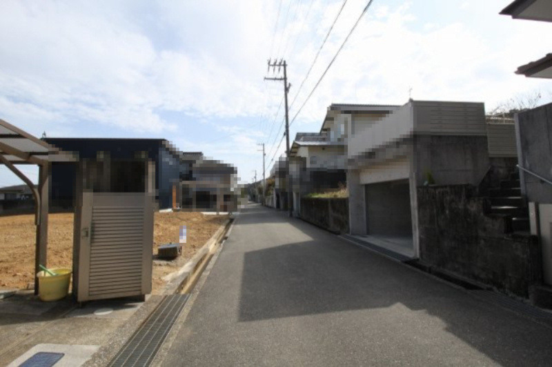 加賀野井　建築条件なし　売土地　Ａ号地（全2区画）の前面道路含む現地写真