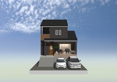 【外観パース】 | 大枝北福西町二丁目　建築条件無し売土地