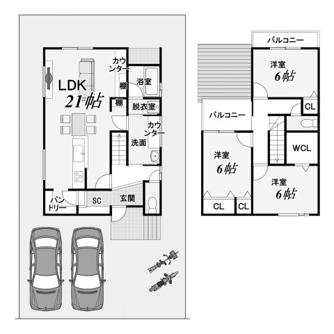 【間取り】 | 大枝北福西町二丁目　新築一戸建