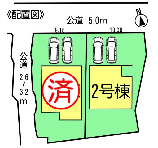 リーブルガーデン常滑市白山町2丁目　2号棟の区画図|○●区画図●○
　2号棟