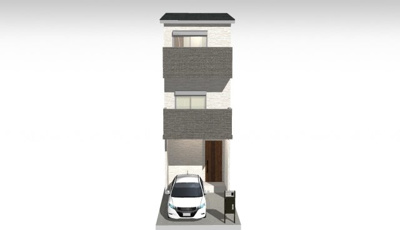 【外観パース】 | 桂上野西町　建築条件付き売土地