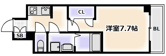 【間取り】 | S-RESIDENCE難波大国町domina