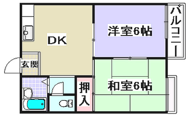 モアクレスト和気B棟の間取り