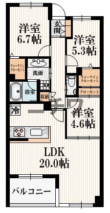 アトラス諏訪町レジデンスの間取り|★各部屋収納完備★