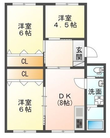 ハイツかつらの間取り