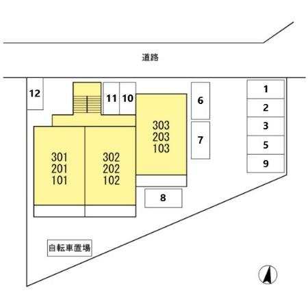 ファインビレッジの駐車場