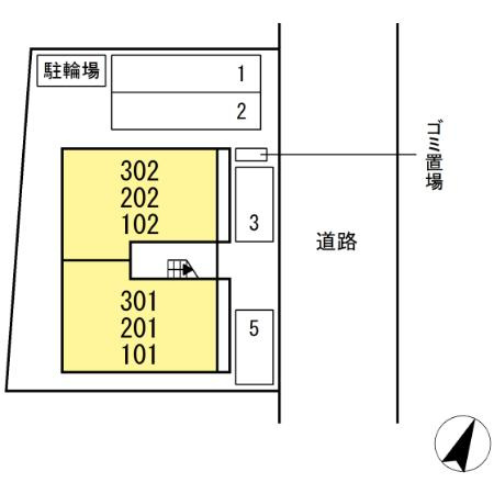 ファミール駅西の区画図