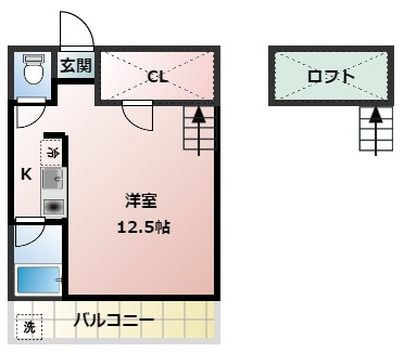 セザンヌ新栄 3の間取り