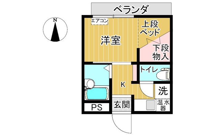 ベルトピアエグゼ岐阜羽島【4階】の間取り