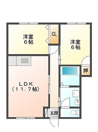 ベルバランセK 参番館の間取り