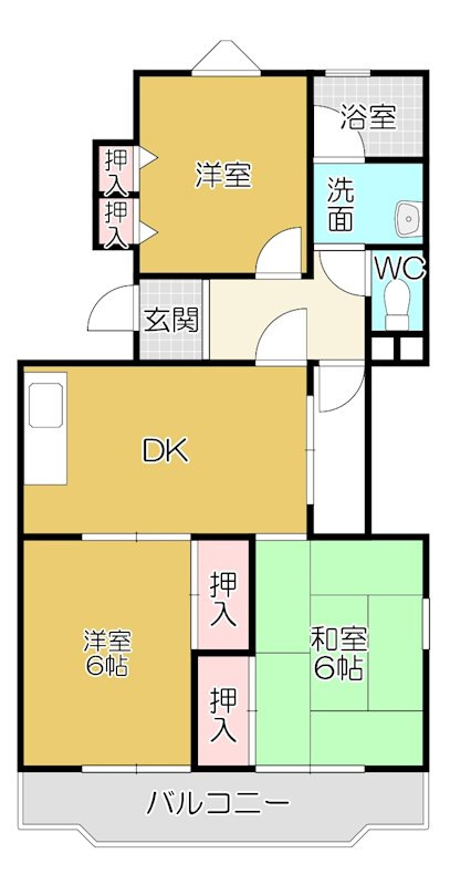 ベルハイムOKADAの間取り