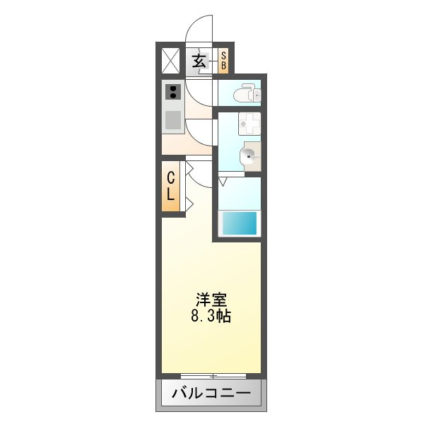 大阪市淀川区十三東３丁目の賃貸マンションの間取り
