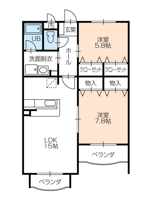 クレール花田の間取り