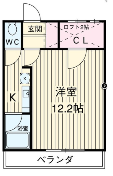 セザンヌ花田 2の間取り