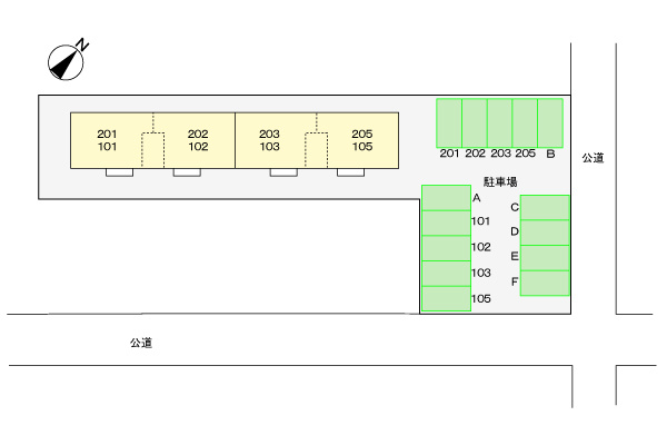 アメニティタウン高洲の駐車場
