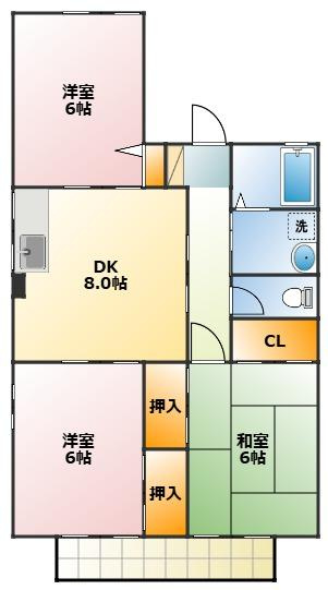 アルテスタ牟呂の間取り