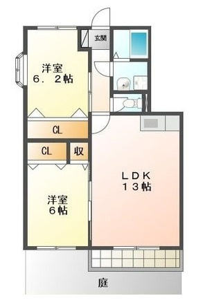 ベルバランセK 壱番館の間取り