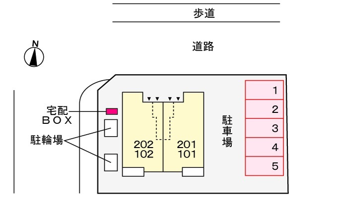 エアリーコート Ⅱの駐車場
