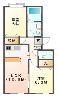 WEST COURT S棟の間取り