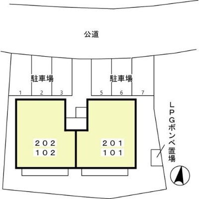 【区画図】 | コーポ・ユリ ５