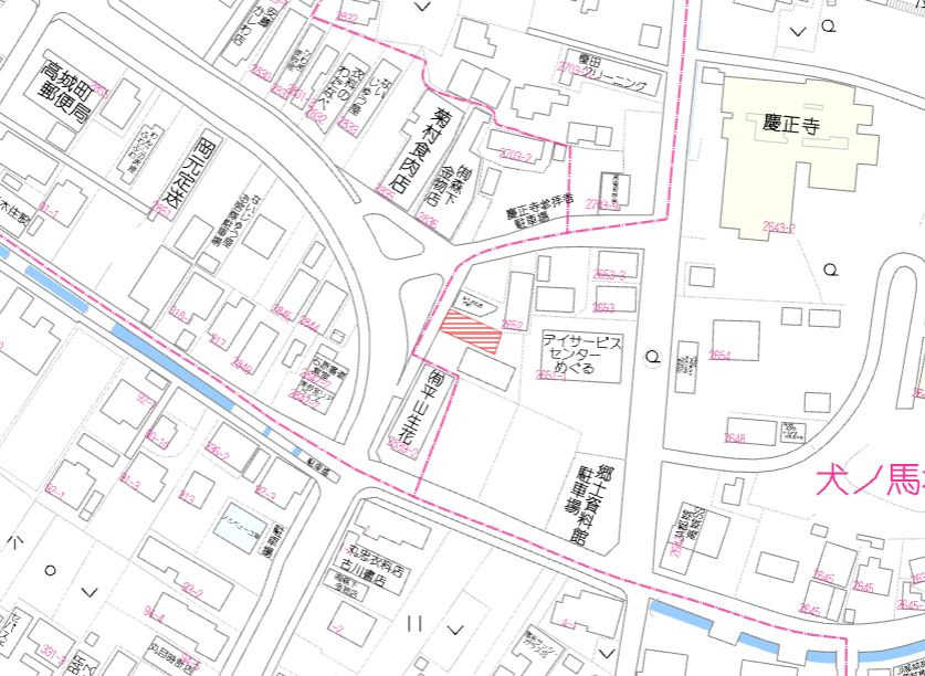 都城市高城町大井手の売地の土地図