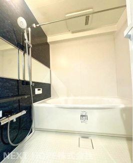 【浴室】 | エンゼルハイム・パークステージ四番館　リフォーム済１階のお部屋 | 新品の浴室ユニットバスです♪一日の疲れを癒してくれます！浴室乾燥機付きで雨の日のお洗濯物も困りませんね(^^)