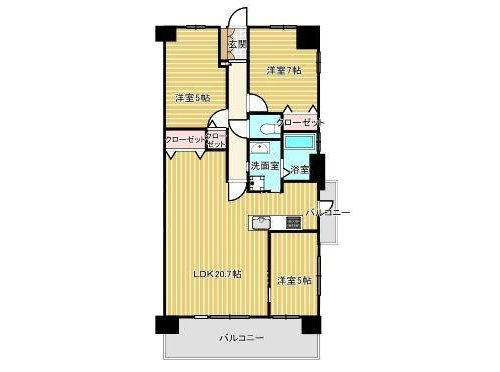 【間取り】 | クレアシティ松原