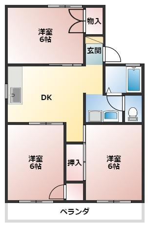 塩田ハイツ Iの間取り