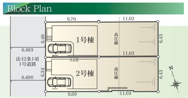 横浜市瀬谷区阿久和東2丁目 新築戸建て【仲介手数料無料】の区画図