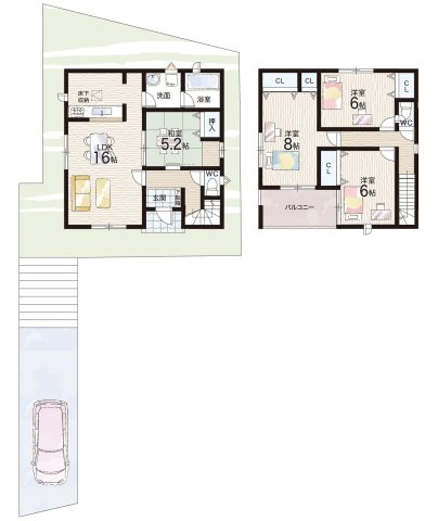 ★1(土)2(日)現地見学可能！★京都市北区西賀茂蟹ケ坂町　ラスト1邸の間取り|3号地
