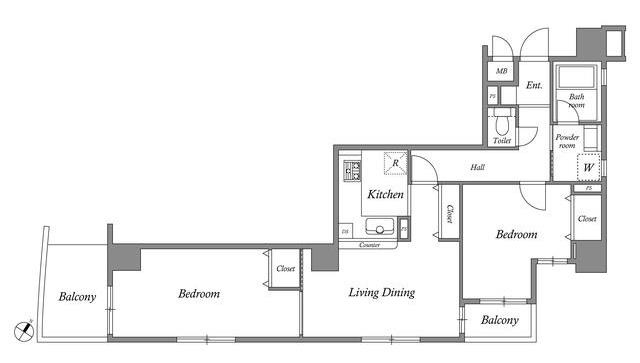 オーパスホームズ白山の間取り|2LDK