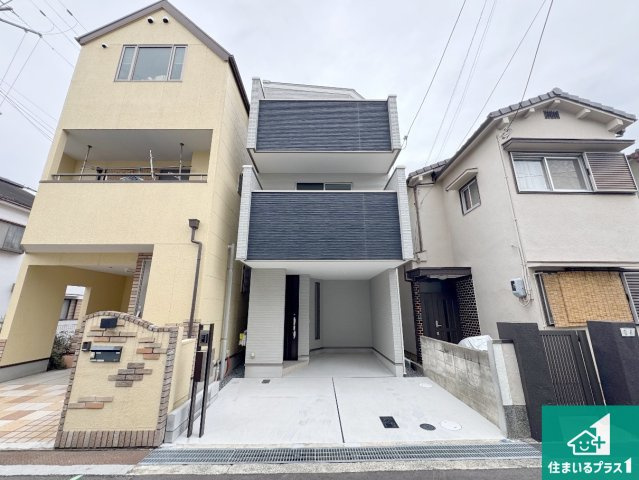 尼崎市西昆陽　新築一戸建ての外観|お客様に長く安心して住んでいだだける事にこだわった家づくり！住んでからのアフターサービスにもしっかりと取り組んでいます！