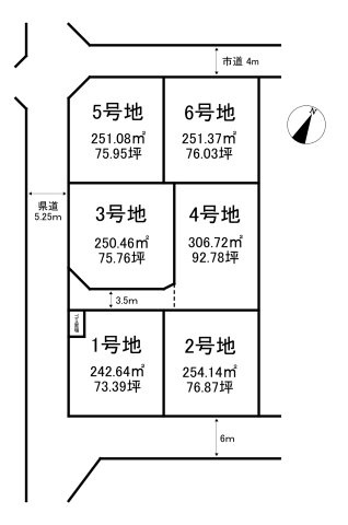 丸亀市垂水町 6区画分譲地の土地図