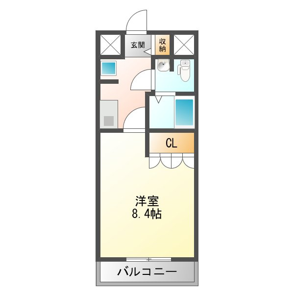 大阪市淀川区新北野１丁目の賃貸マンションの間取り