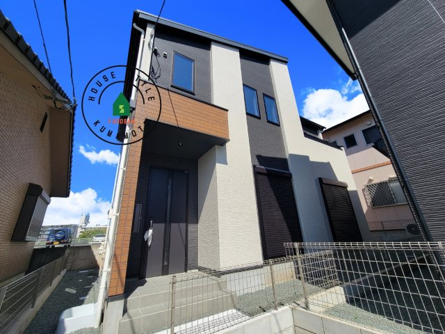 熊本市東区新外3丁目第1-2棟（1号棟）　の外観|デザイン性のある外観です。