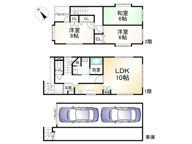 【間取り】 | 山科区西野山桜ノ馬場町　中古戸建（賃貸オーナーチェンジ）