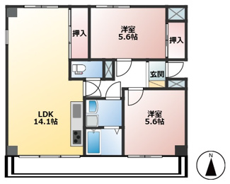 【間取り】 | リエス新宿町