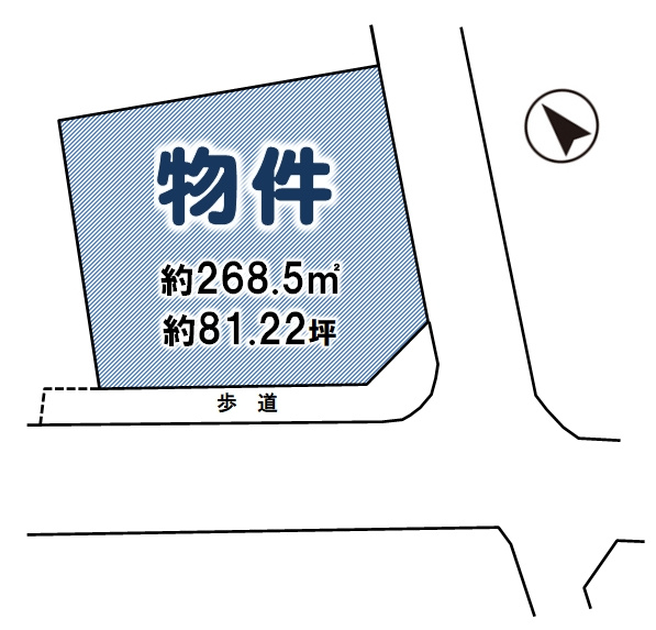 筑西市門井の土地図